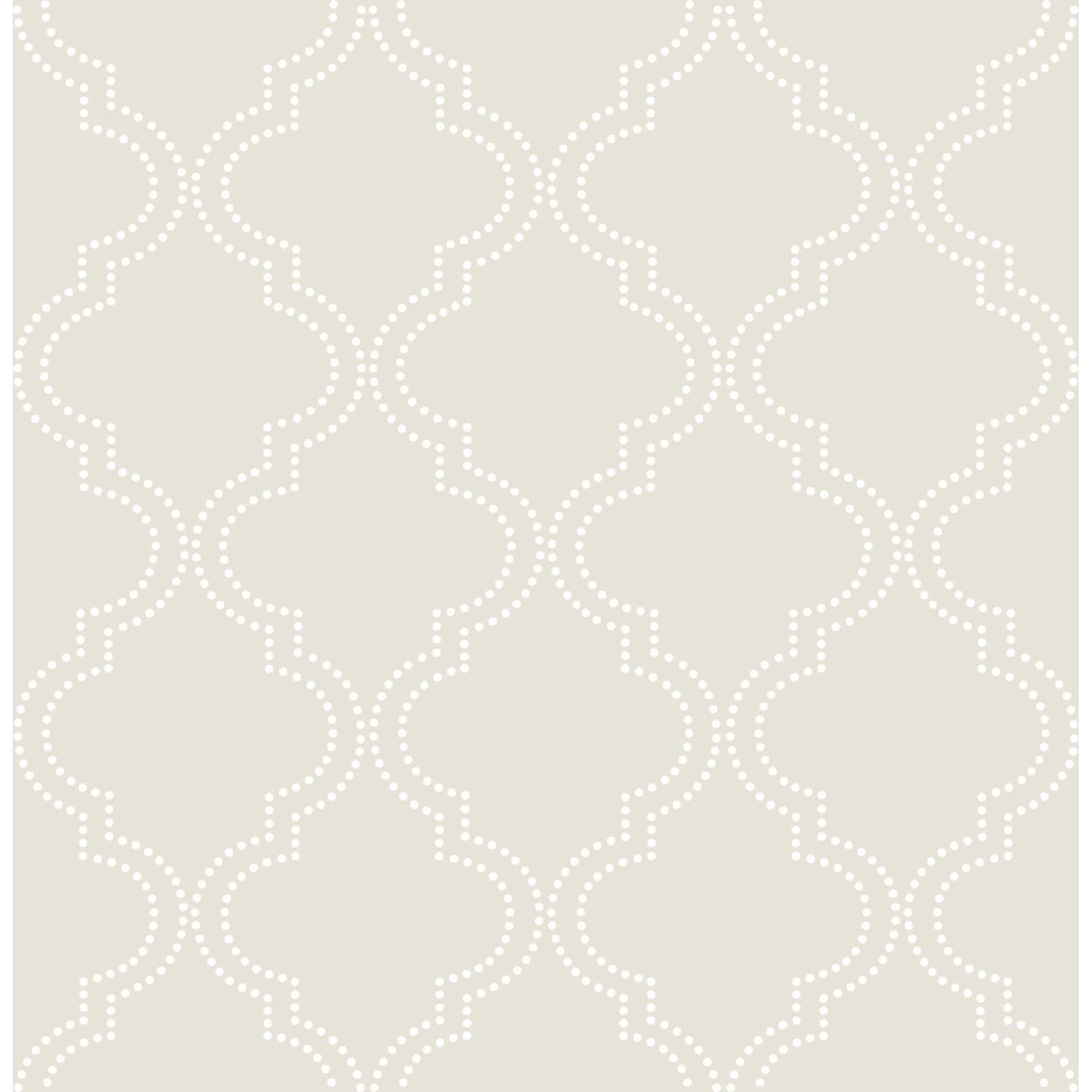 NuWallpaper Taupe Quatrefoil Peel & Stick Wallpaper